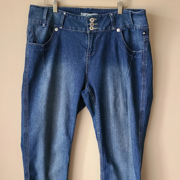 Vintage Mecca Femme  jeans womens sz.14 W embellished pockets (N1) - Picture 3 of 16